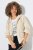 Ulla Popken 852802 Veste en velours côtelé Blanc cassé - Vestes - Vestes grande taille pour femme