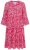 Ulla Popken 852841 Robe fleurie à volants Magenta - Robes midi - Robes mi-longues pour femmes rondes