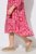 Ulla Popken 852841 Robe fleurie à volants Magenta - Robes midi - Robes mi-longues pour femmes rondes