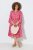 Ulla Popken 852841 Robe fleurie à volants Magenta - Robes midi - Robes mi-longues pour femmes rondes