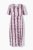 Ulla Popken 852854 Robe mi-longue rayée Marron - Robes midi - Robes mi-longues pour femmes rondes
