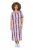 Ulla Popken 852854 Robe mi-longue rayée Marron - Robes midi - Robes mi-longues pour femmes rondes