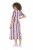 Ulla Popken 852854 Robe mi-longue rayée Marron - Robes midi - Robes mi-longues pour femmes rondes