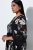 Ulla Popken 852959 Robe fleurie à manches 3/4 Noir - Robes midi - Robes mi-longues pour femmes rondes