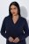 Ulla Popken 853077 Robe en maille à manches longues Bleu marine - Robes en maille - 