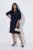 Ulla Popken 853077 Robe en maille à manches longues Bleu marine - Robes en maille - 