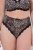 Ulla Popken 853106 Strings à imprimé animal Noir - Culottes - 