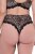 Ulla Popken 853106 Strings à imprimé animal Noir - Culottes - 