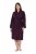 Ulla Popken 853168 Peignoir en éponge à imprimé animal Prune - Robes de chambre & peignoirs - 