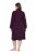 Ulla Popken 853168 Peignoir en éponge à imprimé animal Prune - Robes de chambre & peignoirs - 
