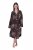 Ulla Popken 853204 Peignoir fleuri Marron - Robes de chambre & peignoirs - 