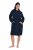Ulla Popken 853353 Robe d'intérieur à capuche Bleu marine - Pyjamas/vêtements de détente - 