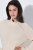 Ulla Popken 853504 Robe en maille à manches longues et col roulé Blanc cassé - Robes en maille - 