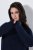 Ulla Popken 853504 Robe en maille à col roulé Bleu marine - Robes - Des robes dans toutes les tailles