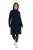 Ulla Popken 853504 Robe en maille à col roulé Bleu marine - Robes - Des robes dans toutes les tailles