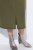 Ulla Popken 853510 Robe mi-longue à poches Kaki - Robes midi - Robes mi-longues pour femmes rondes