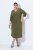 Ulla Popken 853510 Robe mi-longue à poches Kaki - Robes midi - Robes mi-longues pour femmes rondes