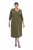 Ulla Popken 853510 Robe mi-longue à poches Kaki - Robes midi - Robes mi-longues pour femmes rondes
