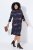 Ulla Popken 853590 Robe en jersey imprimée à manches 3/4 Bleu marine - Robes - Des robes dans toutes les tailles