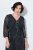 Ulla Popken 853620 Robe mi-longue à imprimé animal et manches 3/4 Noir - Robes midi - Robes mi-longues pour femmes rondes