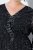 Ulla Popken 853620 Robe mi-longue à imprimé animal et manches 3/4 Noir - Robes midi - Robes mi-longues pour femmes rondes