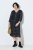 Ulla Popken 853620 Robe mi-longue à imprimé animal et manches 3/4 Noir - Robes midi - Robes mi-longues pour femmes rondes