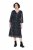 Ulla Popken 853620 Robe mi-longue à imprimé animal et manches 3/4 Noir - Robes midi - Robes mi-longues pour femmes rondes