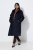 Ulla Popken 853646 Manteau en laine à col chemise Bleu marine - Manteaux - Manteaux grande taille pour femme