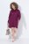 Ulla Popken 853652 Robe sweat à manches longues et capuche Rouge baie - Robes - Des robes dans toutes les tailles