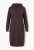 Ulla Popken 853669 Robe en maille à manches longues et capuche Brun acajou - Robes en maille - 