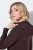 Ulla Popken 853669 Robe en maille à manches longues et capuche Brun acajou - Robes en maille - 