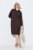 Ulla Popken 853669 Robe en maille à manches longues et capuche Brun acajou - Robes en maille - 
