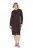 Ulla Popken 853669 Robe en maille à manches longues et capuche Brun acajou - Robes en maille - 
