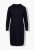 Ulla Popken 853669 Robe sweat à manches longues et capuche Bleu marine - Robes sweat - 
