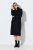 Ulla Popken 853669 Robe sweat à manches longues et capuche Bleu marine - Robes sweat - 
