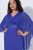 Ulla Popken 853675 Robe en mousseline à manches 3/4 Bleu - Robes de soirée - Robes de soirée en grandes tailles