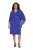 Ulla Popken 853675 Robe en mousseline à manches 3/4 Bleu - Robes de soirée - Robes de soirée en grandes tailles