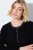 Ulla Popken 853685 Veste teddy courte à passepoils effet cuir Noir - Vestes - Vestes grande taille pour femme