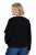 Ulla Popken 853685 Veste teddy courte à passepoils effet cuir Noir - Vestes - Vestes grande taille pour femme