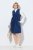 Ulla Popken 853697 Robe en velours côtelé sans manches à col V Bleu marine - Robes d'été - Robes légères d'été en grande taille