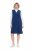 Ulla Popken 853697 Robe en velours côtelé sans manches à col V Bleu marine - Robes d'été - Robes légères d'été en grande taille