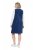 Ulla Popken 853697 Robe en velours côtelé sans manches à col V Bleu marine - Robes d'été - Robes légères d'été en grande taille