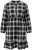 Ulla Popken 853728 Robe à carreaux et volants Noir - Robes - Des robes dans toutes les tailles