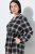 Ulla Popken 853728 Robe à carreaux et volants Noir - Robes - Des robes dans toutes les tailles