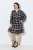 Ulla Popken 853728 Robe à carreaux et volants Noir - Robes - Des robes dans toutes les tailles