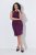 Ulla Popken 853766 Robe moulante à strass Prune - Robes de soirée - Robes de soirée en grandes tailles