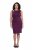Ulla Popken 853766 Robe moulante à strass Prune - Robes de soirée - Robes de soirée en grandes tailles