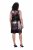 Ulla Popken 853768 Robe à sequins rayée Noir - Robes de soirée - Robes de soirée en grandes tailles