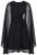 Ulla Popken 853774 Robe à volants Noir - Robes de soirée - Robes de soirée en grandes tailles