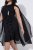 Ulla Popken 853774 Robe à volants Noir - Robes de soirée - Robes de soirée en grandes tailles